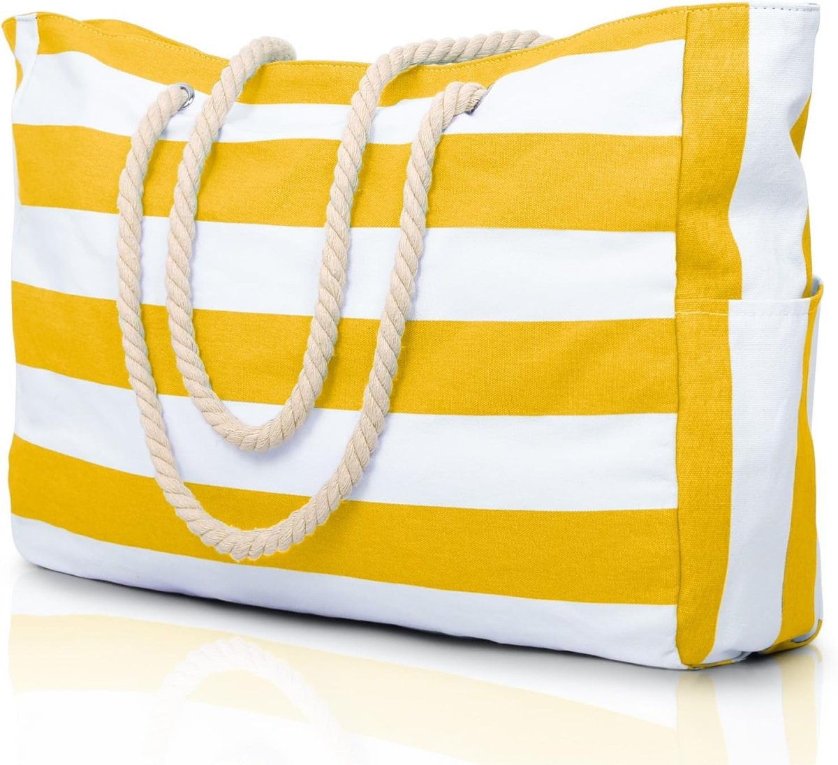 Große Strandtasche mit Reißverschluss - Wasserdicht und Praktisch für Strand und Reisen 7