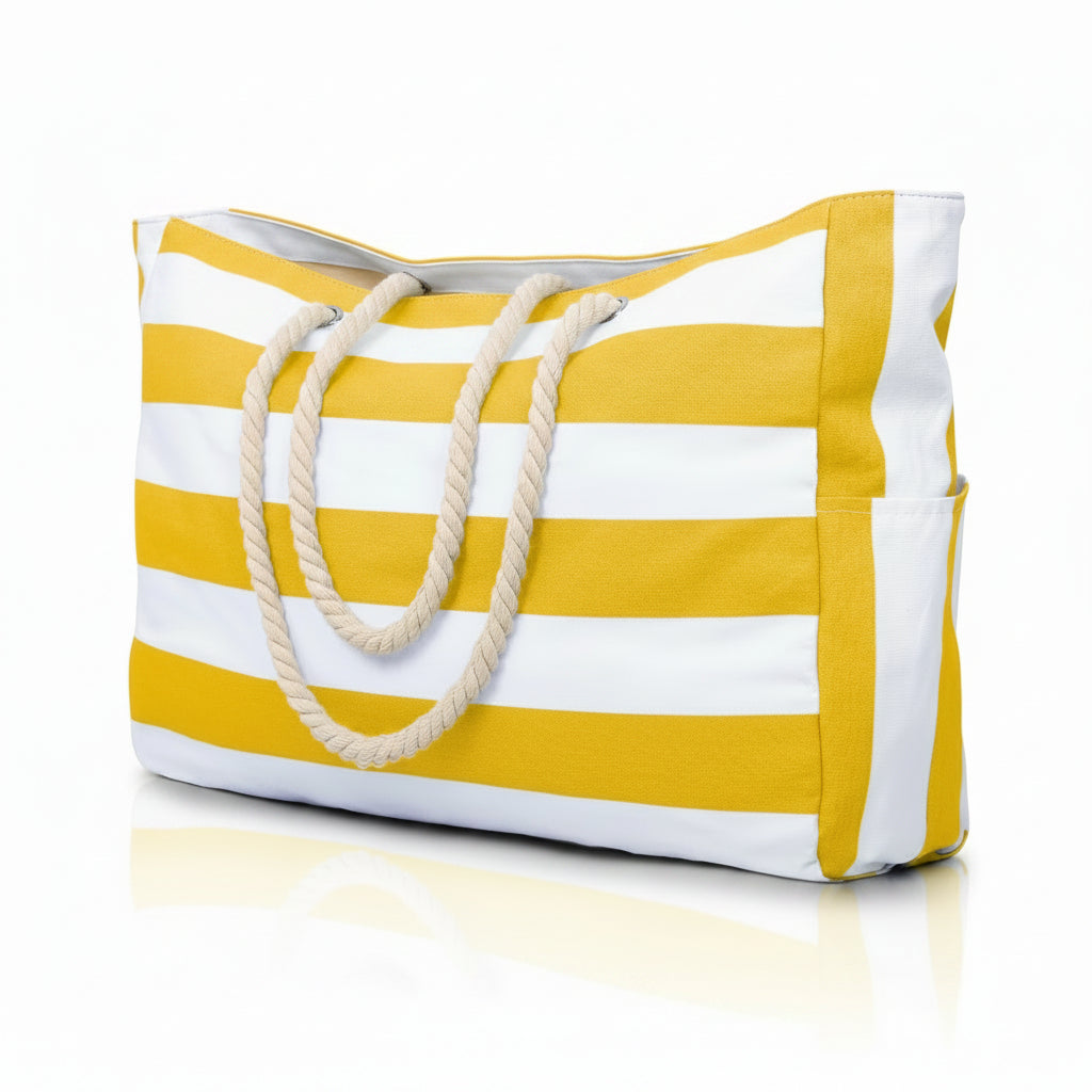 Große Strandtasche mit Reißverschluss - Wasserdicht und Praktisch für Strand und Reisen 7