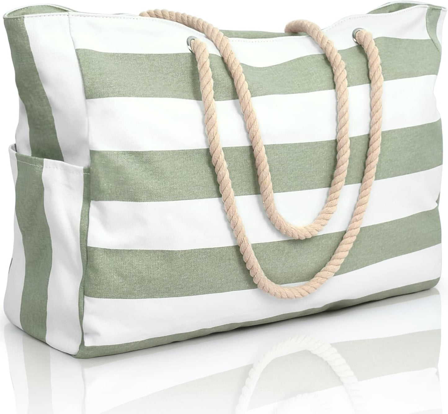 Große Strandtasche mit Reißverschluss - Wasserdicht und Praktisch für Strand und Reisen 8