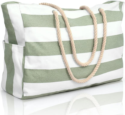 Große Strandtasche mit Reißverschluss - Wasserdicht und Praktisch für Strand und Reisen 8