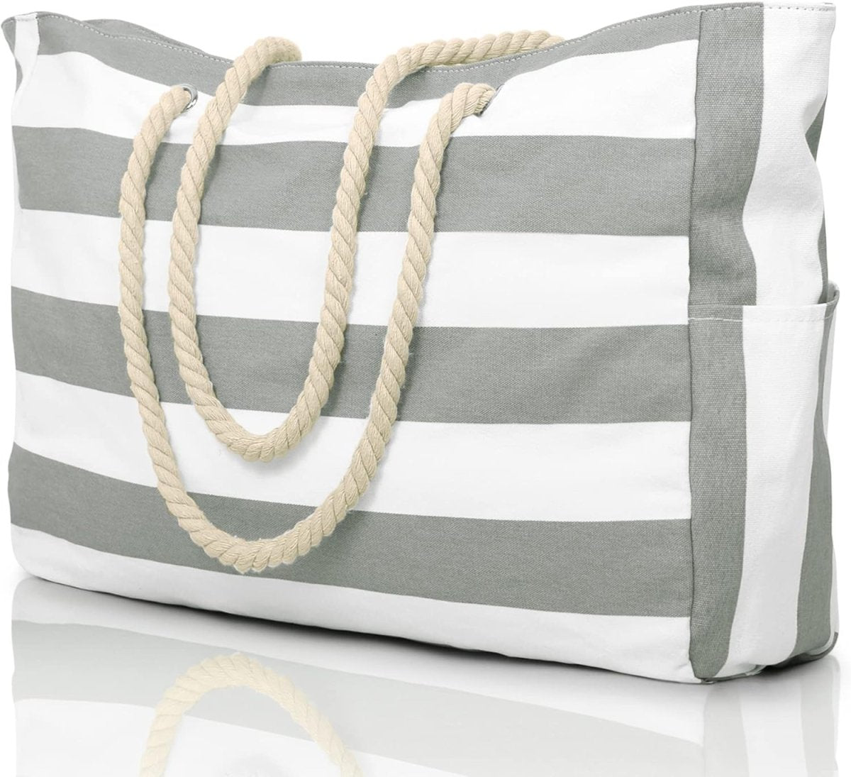 Große Strandtasche mit Reißverschluss - Wasserdicht und Praktisch für Strand und Reisen 9