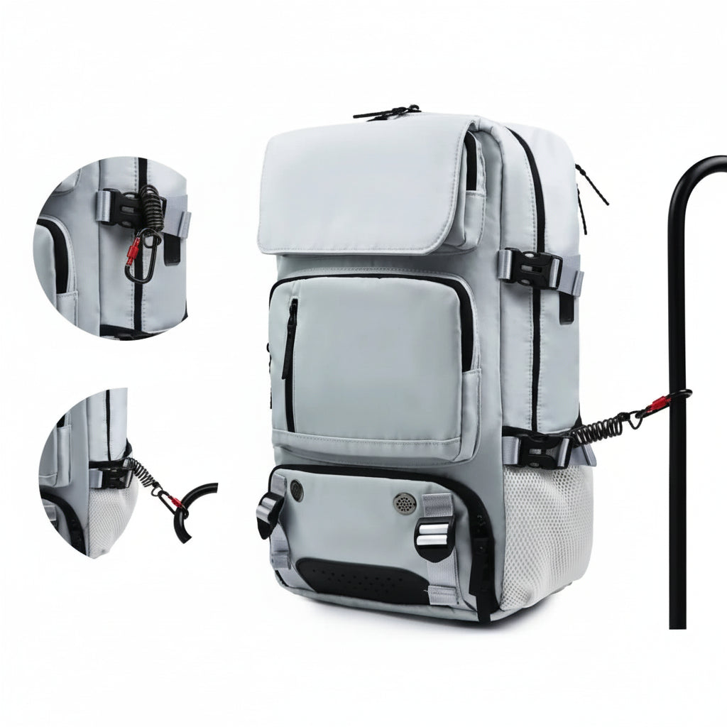 TRAVELMAX Pack – Wasserfester Reiserucksack – USB-Ladeanschluss – Laptopfach – Diebstahlschutz – Schuhfach – Oxford-Material – Cozey Maison