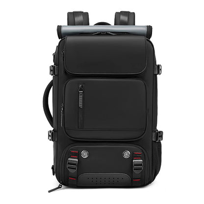 TRAVELMAX Pack – Gran mochila de viaje impermeable con conexión USB