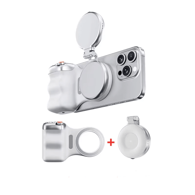 SNAPGRIP – Magnetic Selfie Grip with Light & Stabilization