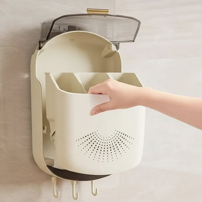 CHOPRACK – Organizador de cubiertos montado en la pared para palillos y cucharas