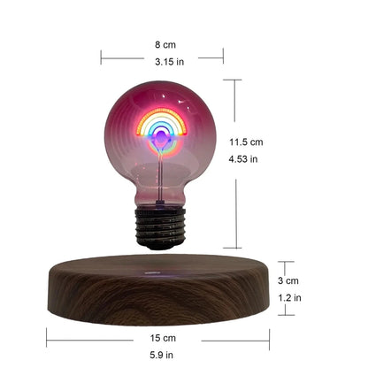 LEVILOVE – Lampada a cuore magnetica sospesa con design arcobaleno