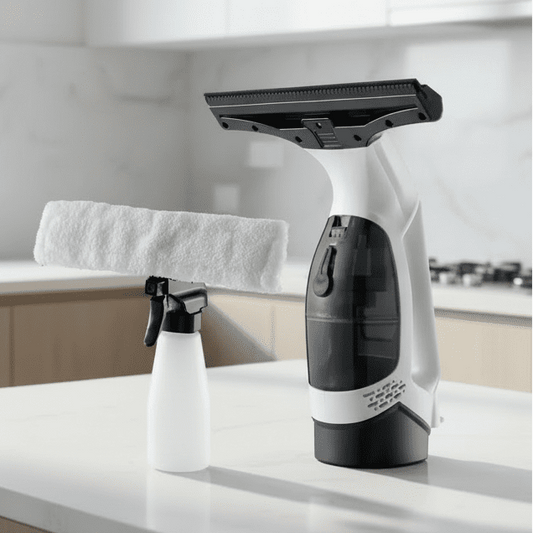 GLASSFLOW – Nettoyeur de vitres électrique avec forte puissance d’aspiration et maniement facile