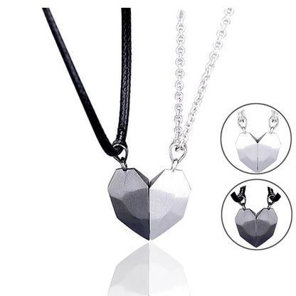 Paar Halskette Damen 2-in-1 Mit Magnetischer Herzverbindung für Ewige Liebe-4