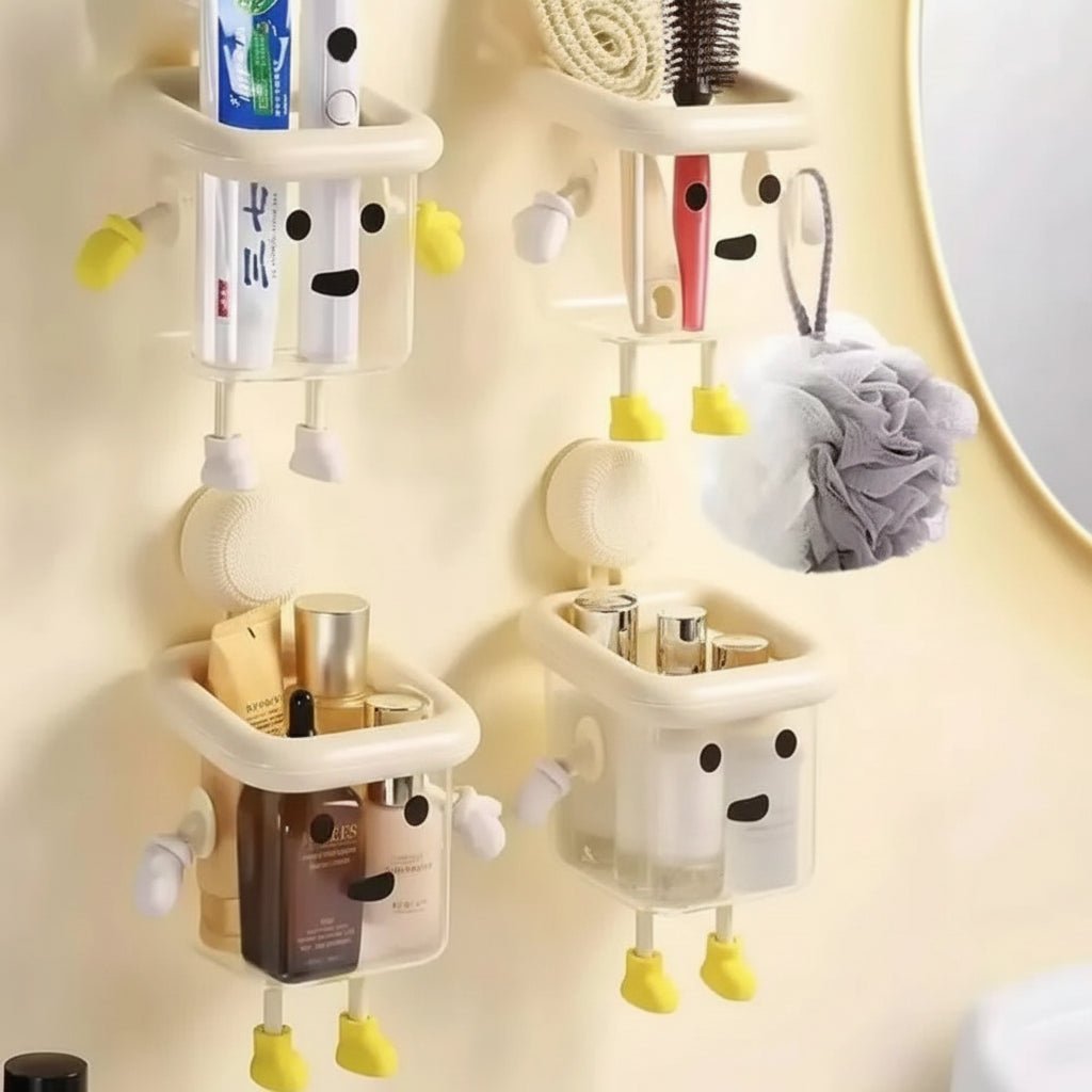 CLEANHOLD – Organizador de varillas con ventosa para baño y área de lavado