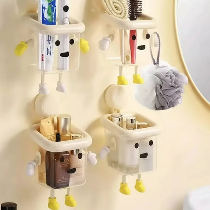 CLEANHOLD – Organizador de varillas con ventosa para baño y área de lavado