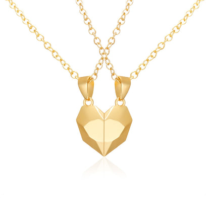 Paar Halskette Damen 2-in-1 Mit Magnetischer Herzverbindung für Ewige Liebe-6