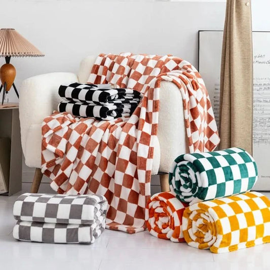COZYCHECK – Flannel Fleece Blanket | Soft, Warm & Usable Year-Round