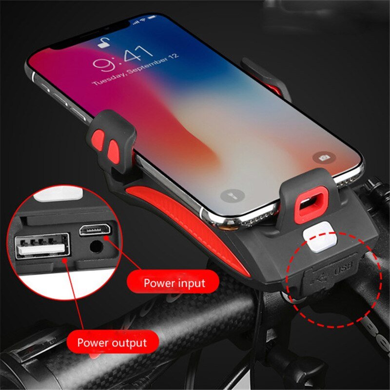 CYCLOLIGHT – Faro para bicicleta con powerbank y soporte para teléfono