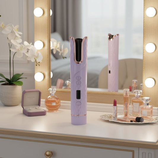 LOCKENZAUBER – Wireless Automatic Hair Straightener & Curling Iron with LCD Display