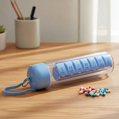 DAILYMED – Caja de pastillas para 7 días con botella de agua