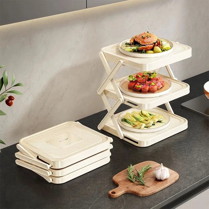 SPICEFOLD – Estantería de cocina plegable de 3 niveles para máxima organización