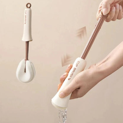 SCRUBORA – 2-in-1 sponge brush with integrated straw brush