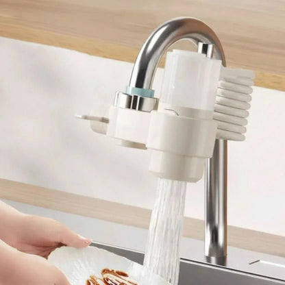 CLEANPUMP – Dispensador de jabón con soporte integrado para esponja para un enjuague limpio