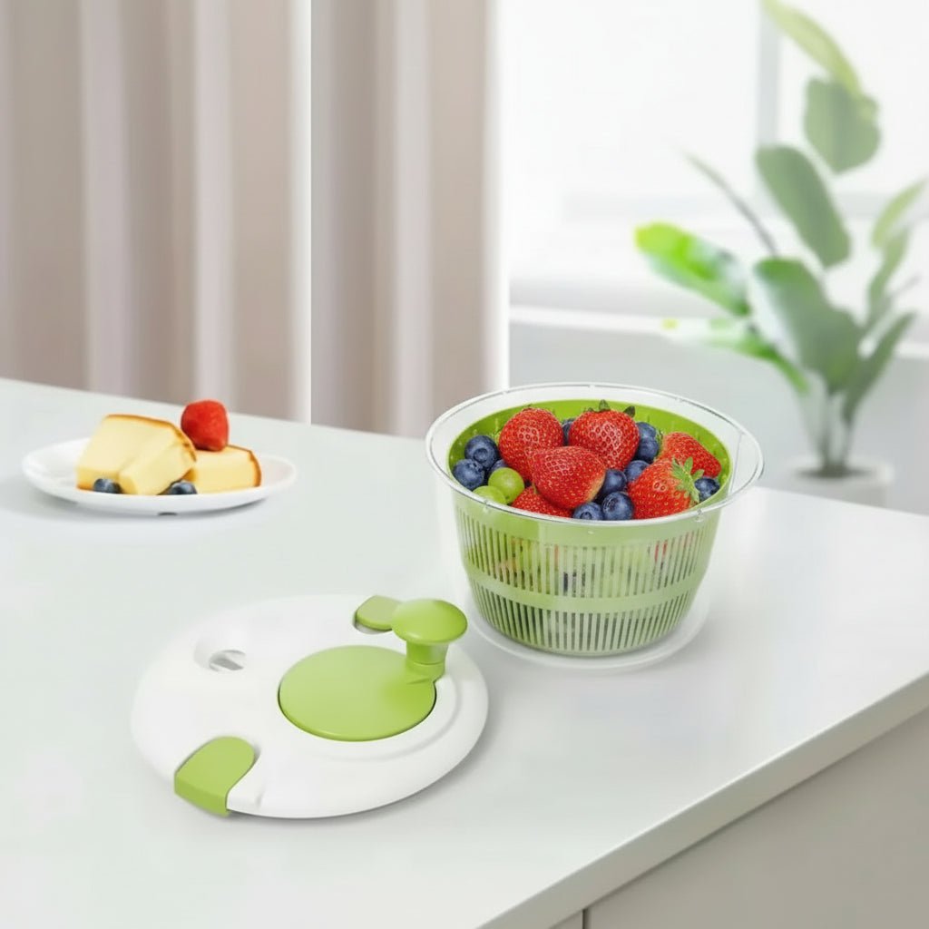 SALADFLOW – Centrífuga multifuncional para ensaladas para lavar y secar