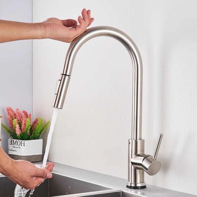 SILQUA – Robinet de cuisine intelligent avec bec extractible et capteur intégré