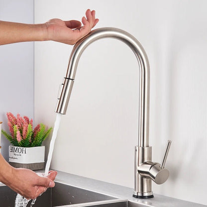 SILQUA – Robinet de cuisine intelligent avec bec extractible et capteur intégré