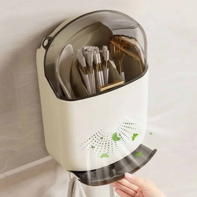 CHOPRACK – Organizador de cubiertos montado en la pared para palillos y cucharas