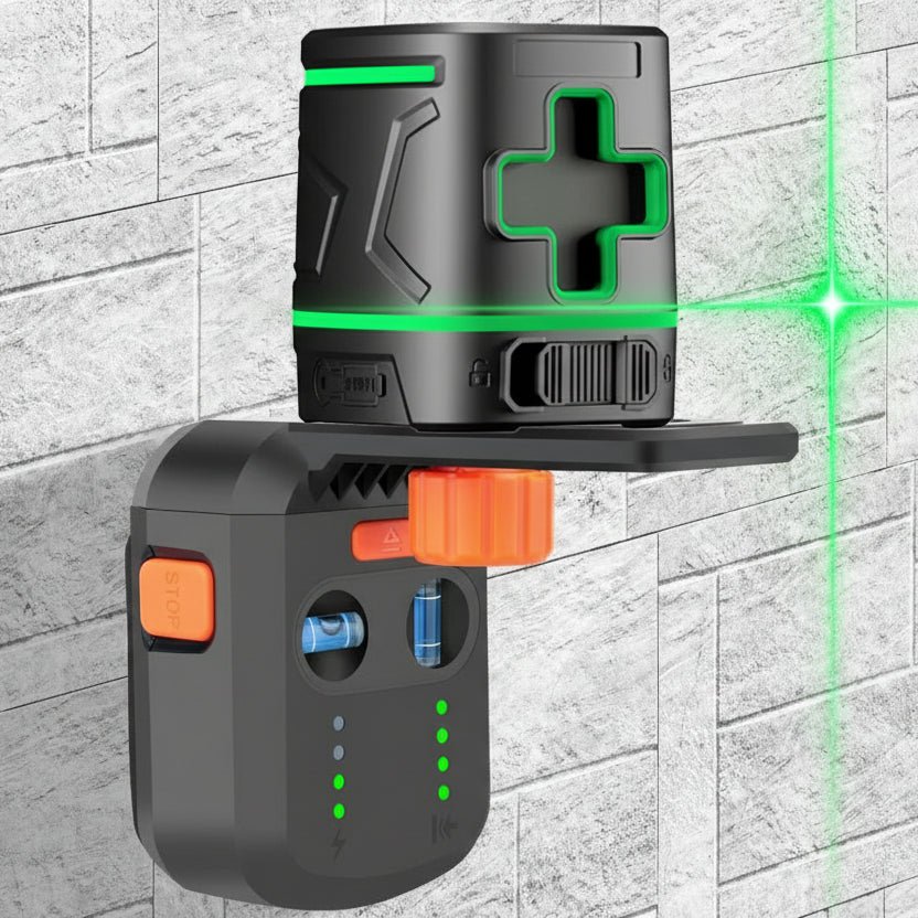 QUICKFIX – Cattura polvere elettrico con livella laser e supporto per trapano