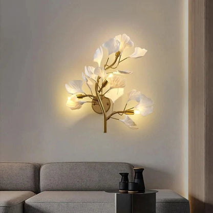 GINKGOLUX – Lámpara de pared LED | Diseño elegante de hoja para espacios con estilo