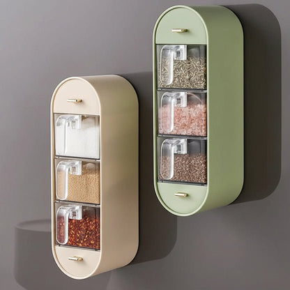 WALLSPICE – Organizador de especias con 5 compartimentos sin taladrar