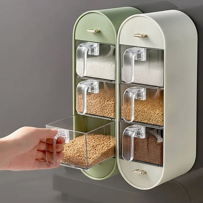WALLSPICE – Organizador de especias con 5 compartimentos sin taladrar