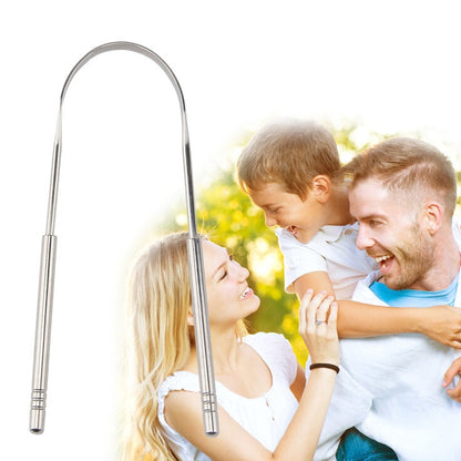 Edelstahl Zungenschaber - Effektiver Zungenreiniger Für Frischen Atem & Optimale Zahnhygiene-3