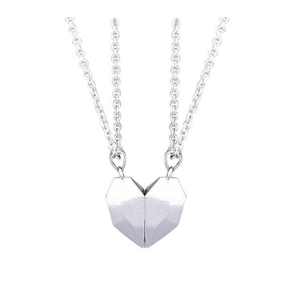 Paar Halskette Damen 2-in-1 Mit Magnetischer Herzverbindung für Ewige Liebe-1