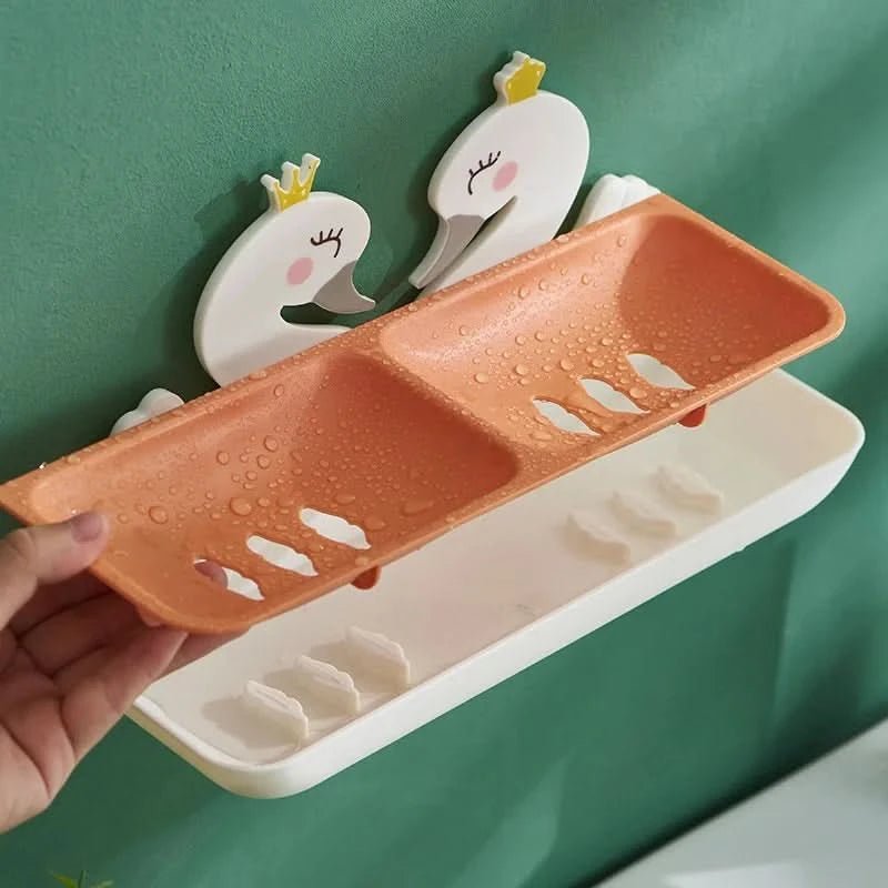 STORIBATH – Organizador doble para baño con sistema de drenaje