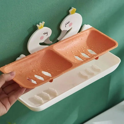 STORIBATH – Organizador doble para baño con sistema de drenaje