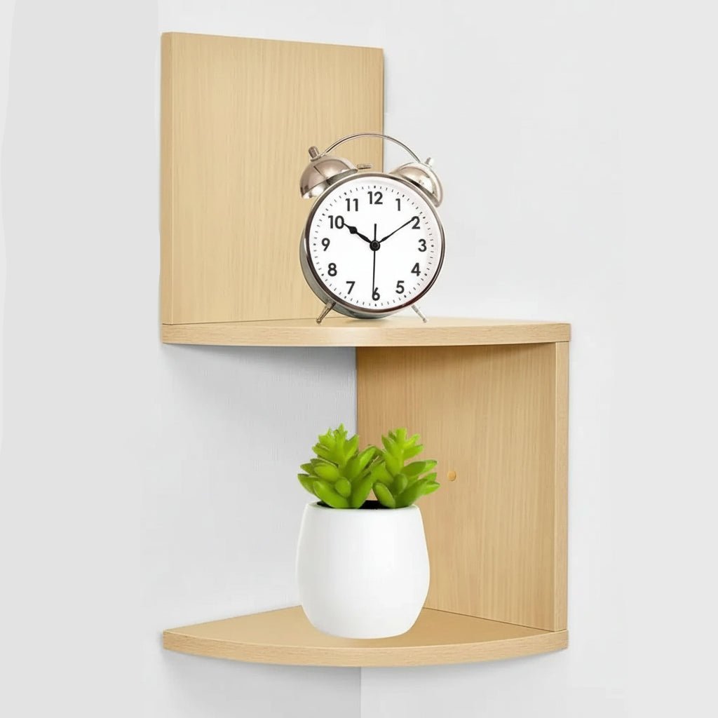 FLOATIERA – Corner Wall Shelf | Space-Saving Storage with Modern Design
