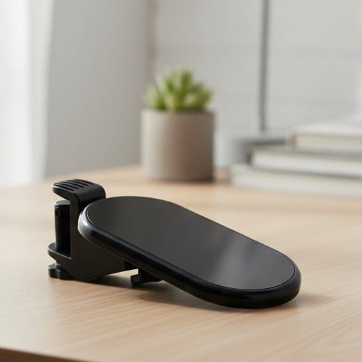 Reposabrazos para ordenador Ergowork Pro – Soporte ergonómico giratorio 180° contra RSI y dolores de hombro