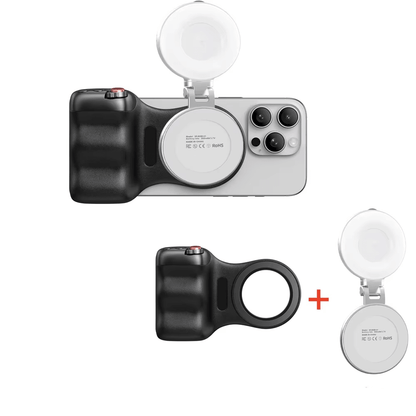 SNAPGRIP – Magnetic Selfie Grip with Light & Stabilization