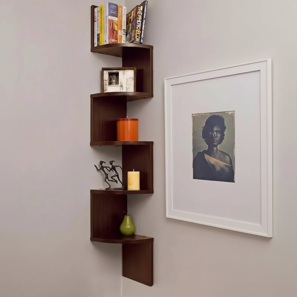 FLOATIERA – Corner Wall Shelf | Space-Saving Storage with Modern Design