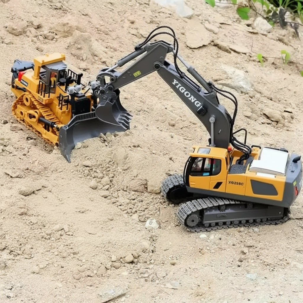 HAULCREW – ferngesteuerter Bulldozer und Bagger für Kinder 1