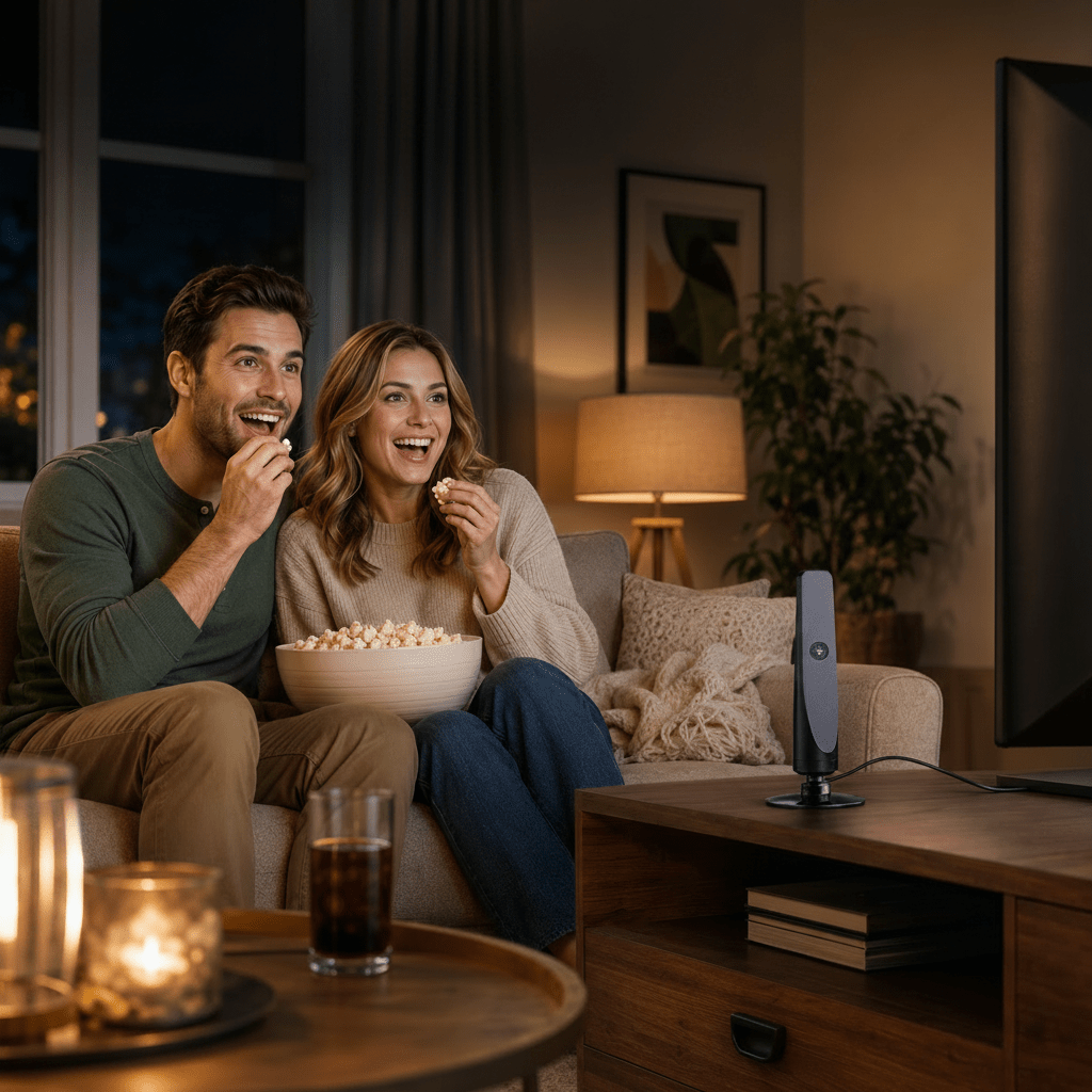 HD DVB-T2 Antenne mit Hoher Empfangsqualität und Antennenverstärker - Plug & Play 1