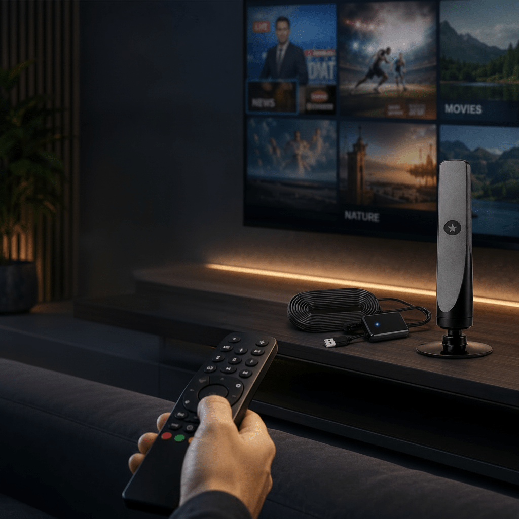 HD DVB-T2 Antenne mit Hoher Empfangsqualität und Antennenverstärker - Plug & Play 3