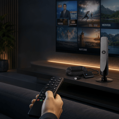 HD DVB-T2 Antenne mit Hoher Empfangsqualität und Antennenverstärker - Plug & Play 3
