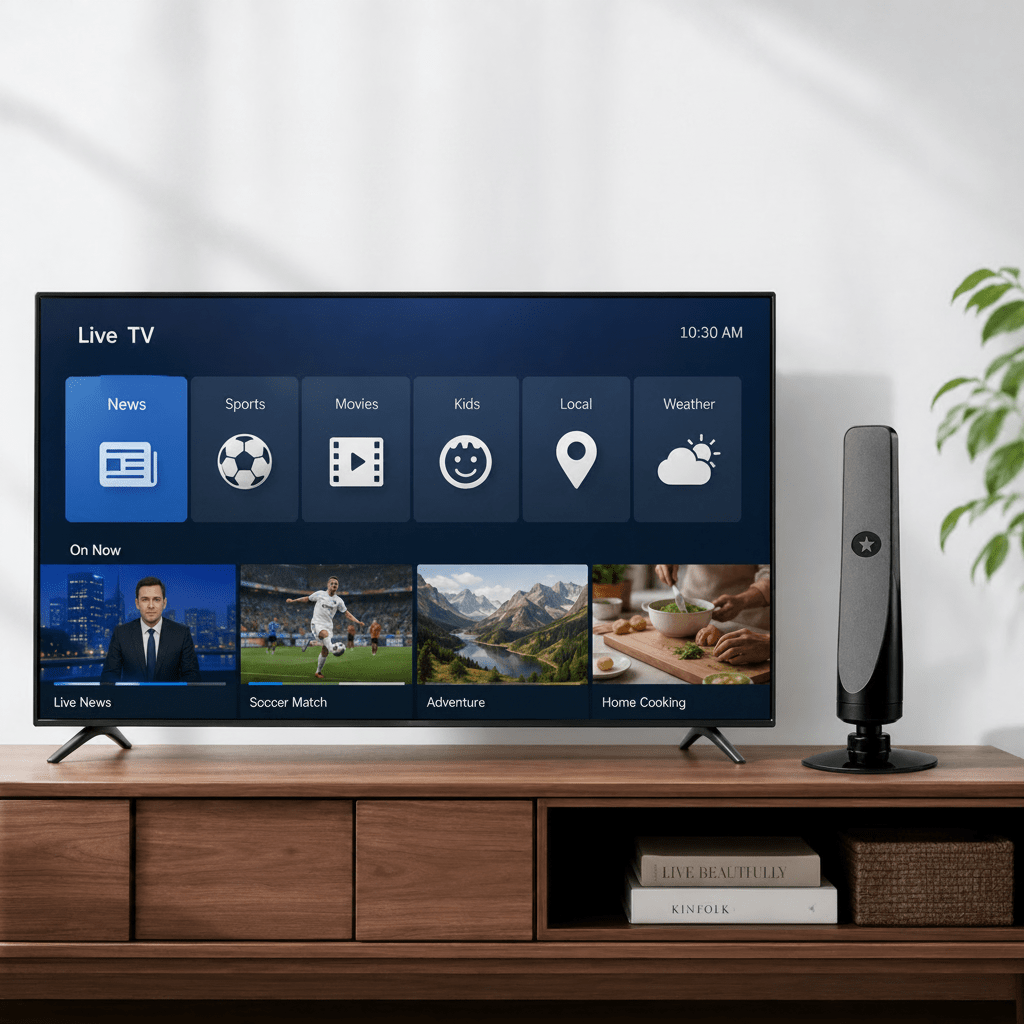 HD DVB-T2 Antenne mit Hoher Empfangsqualität und Antennenverstärker - Plug & Play 4