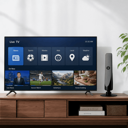 HD DVB-T2 Antenne mit Hoher Empfangsqualität und Antennenverstärker - Plug & Play 4