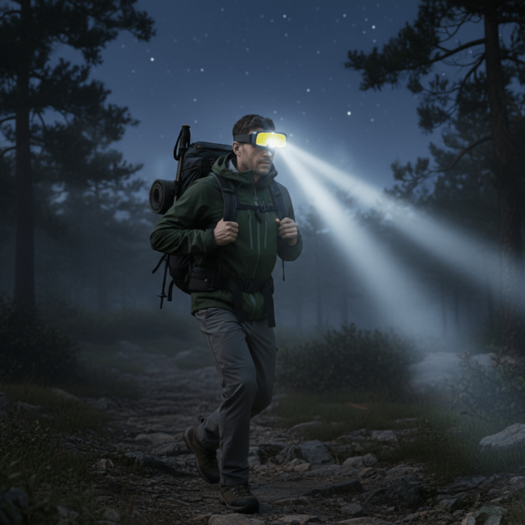 HEADFLASH – USB-wiederaufladbare LED-Stirnlampe mit 500 Lumen und 3 Modi 2