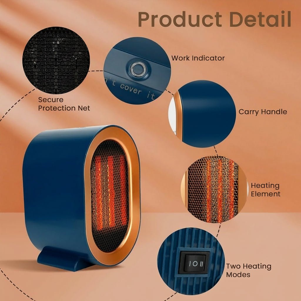 HEATCUBE – Kompakte, tragbare elektrische Heizung mit energieeffizientem Keramiklüfter 1