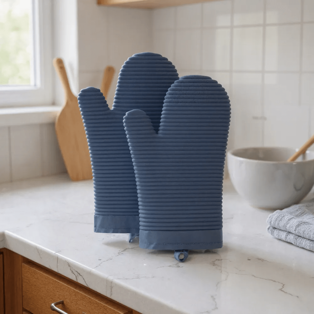 HEATGRIP – Gerippter, weicher Silikon-Ofenhandschuh für sicheres Kochen 0