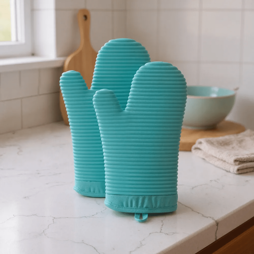 HEATGRIP – Gerippter, weicher Silikon-Ofenhandschuh für sicheres Kochen 10