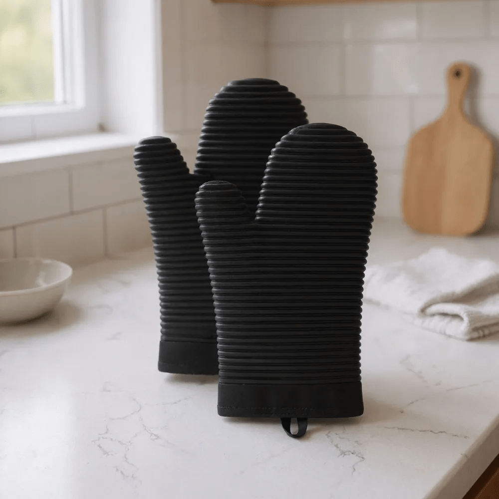 HEATGRIP – Gerippter, weicher Silikon-Ofenhandschuh für sicheres Kochen 14