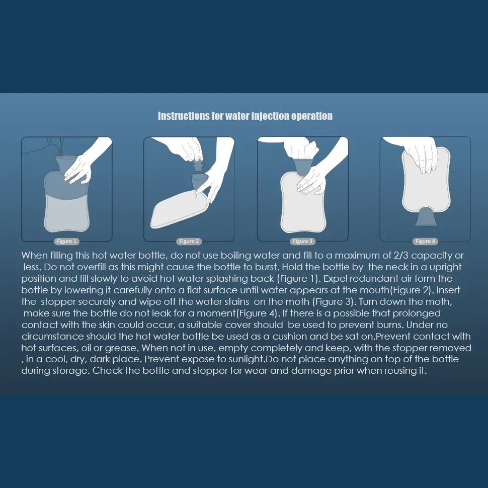 HEATZEN – 2-Liter-Wärmflasche mit weichem Plüschbezug für wohltuende Wärme 5